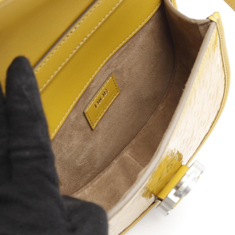 CHRISTIAN DIOR Yellow Leather Shoulder Bag - Picture 3 of 9